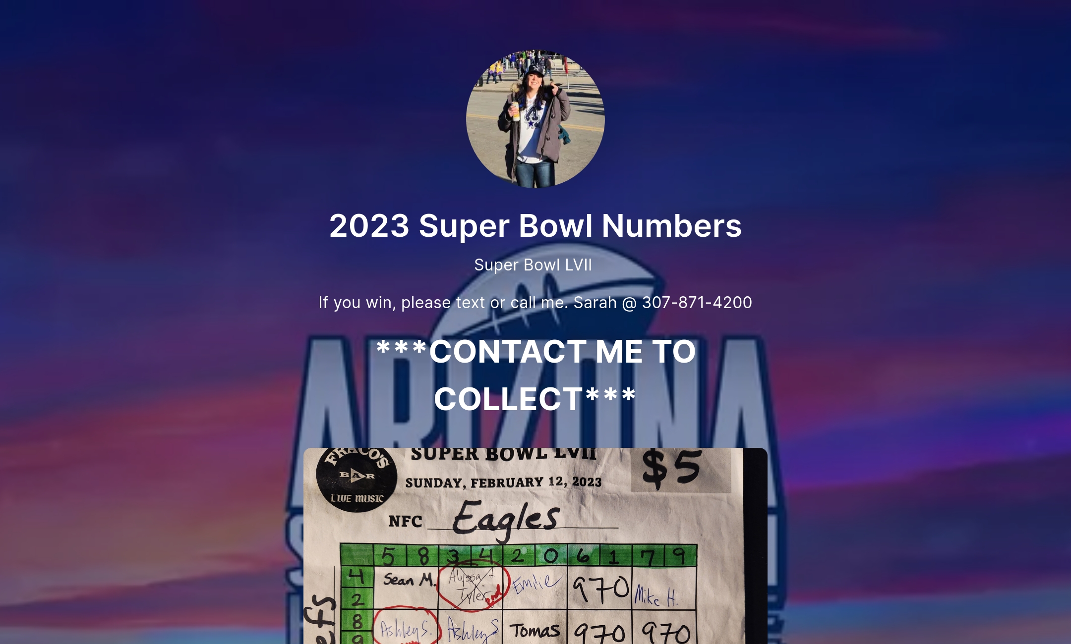 2023 Super Bowl Numbers' Flowpage
