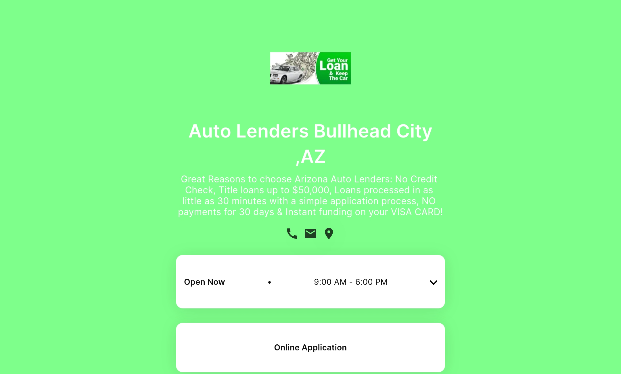 Auto Lenders Bullhead City ,AZ 's Flowpage