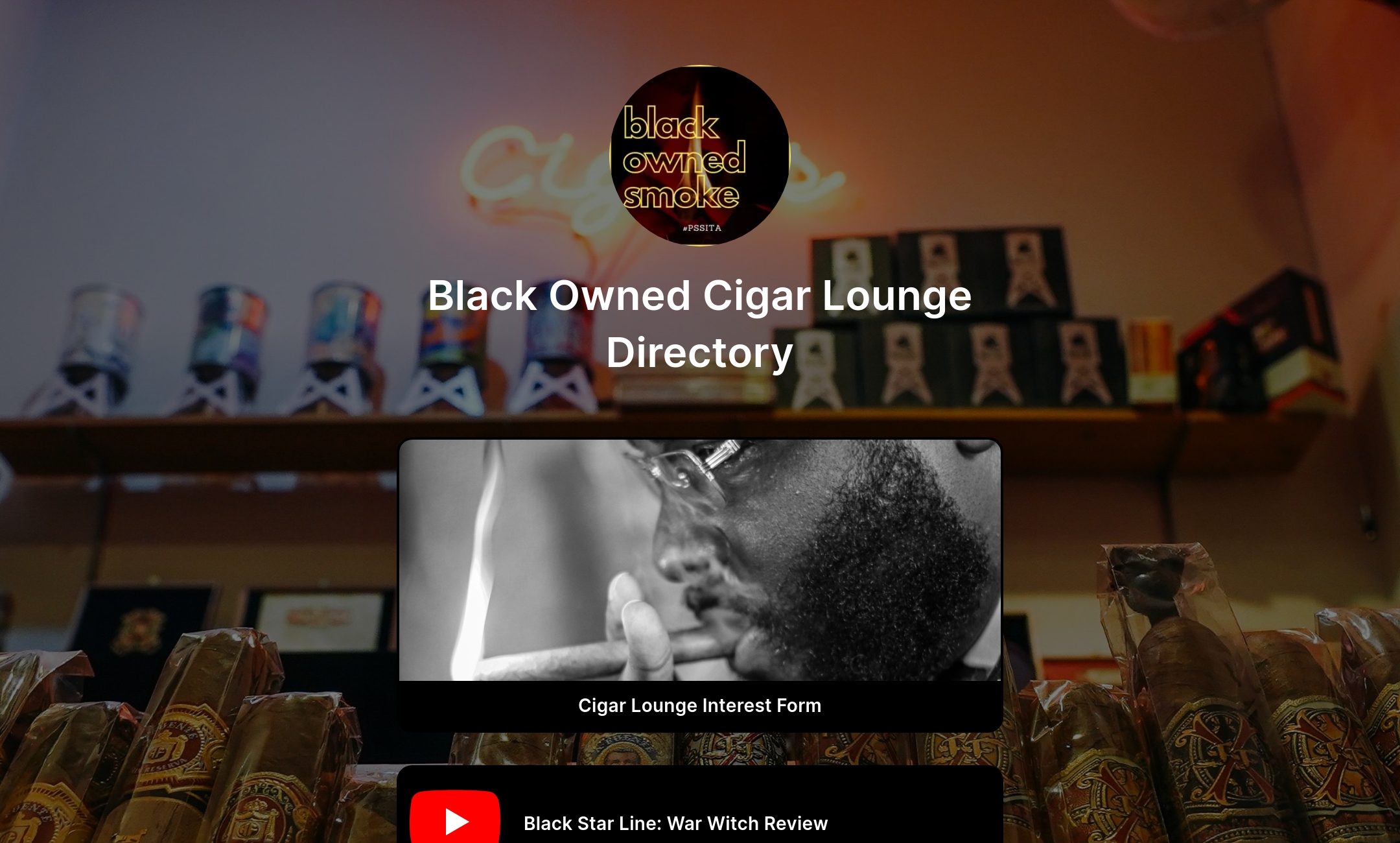 Black Owned Cigar Lounge Directory's Flowpage