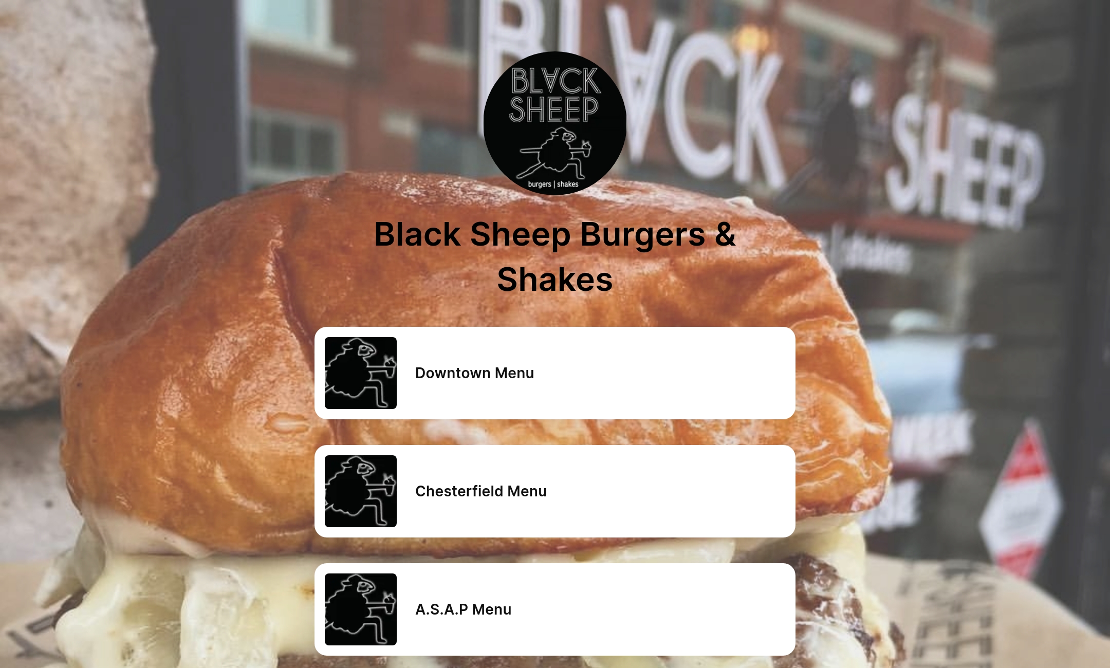 Black Sheep Burgers & Shakes' Flowpage
