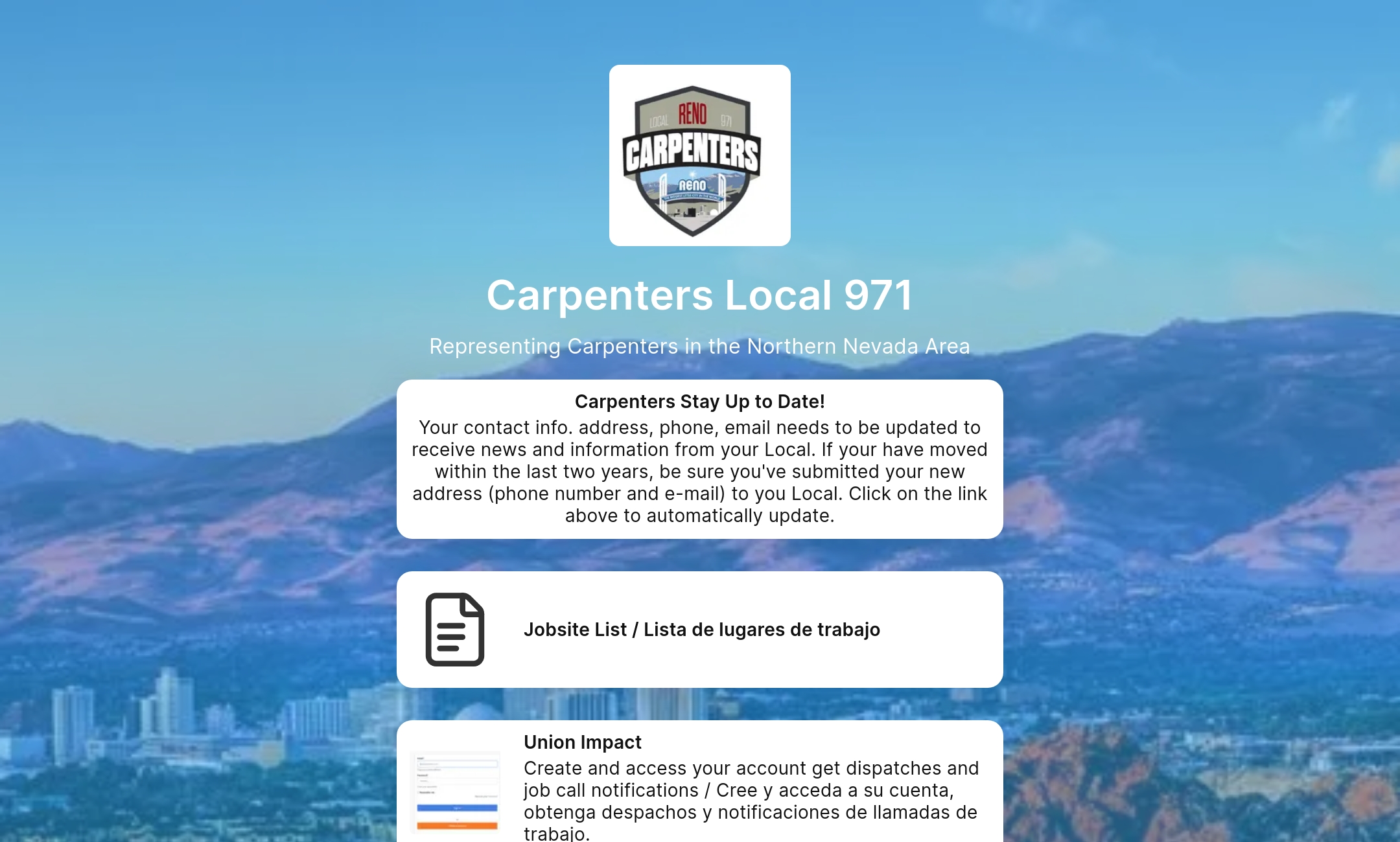 Carpenters Local 971's Flowpage