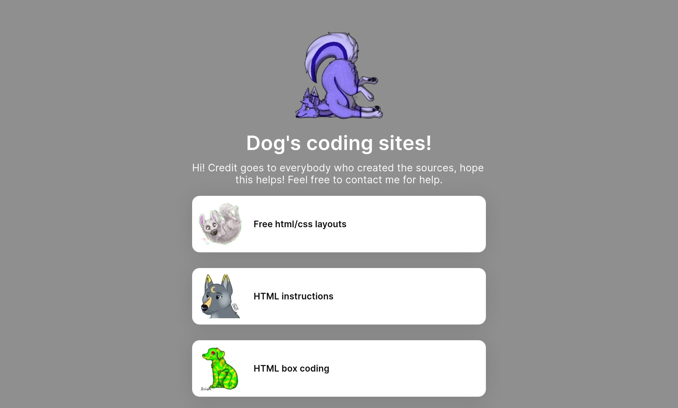 Dog's coding sites!'s Flowpage