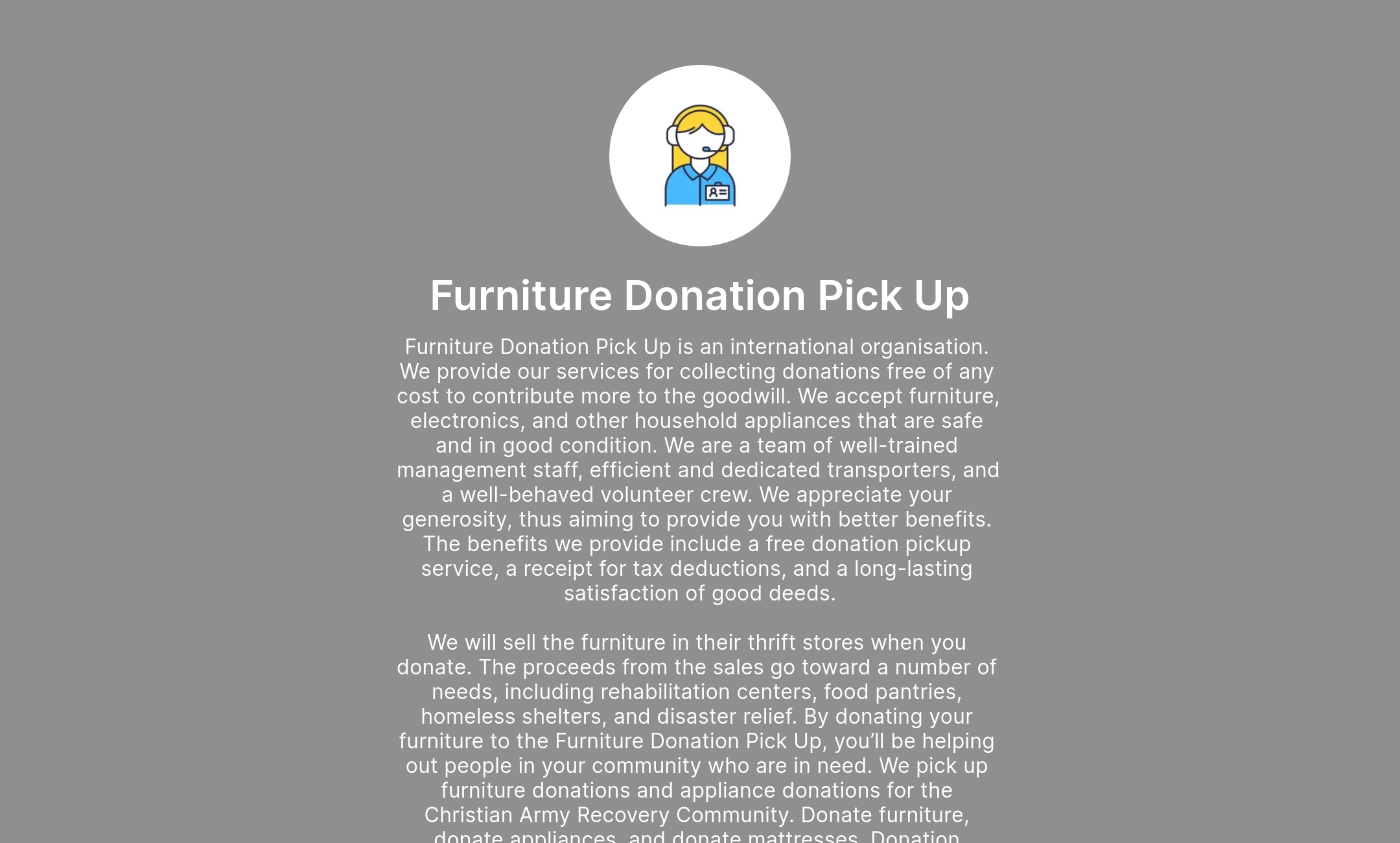 donation pickup beds mattresses desks