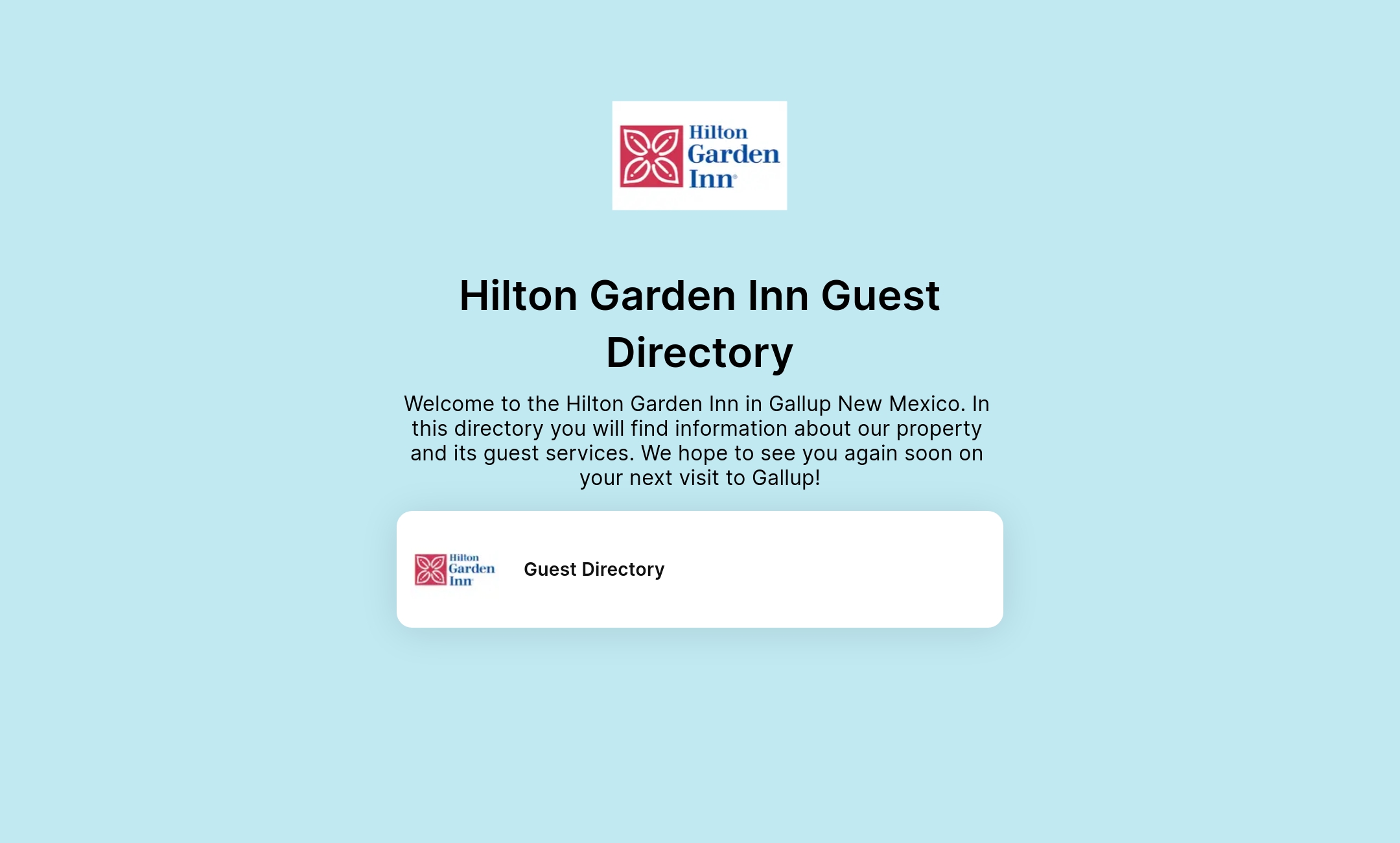 Hilton Garden Inn Guest Directory 's Flowpage