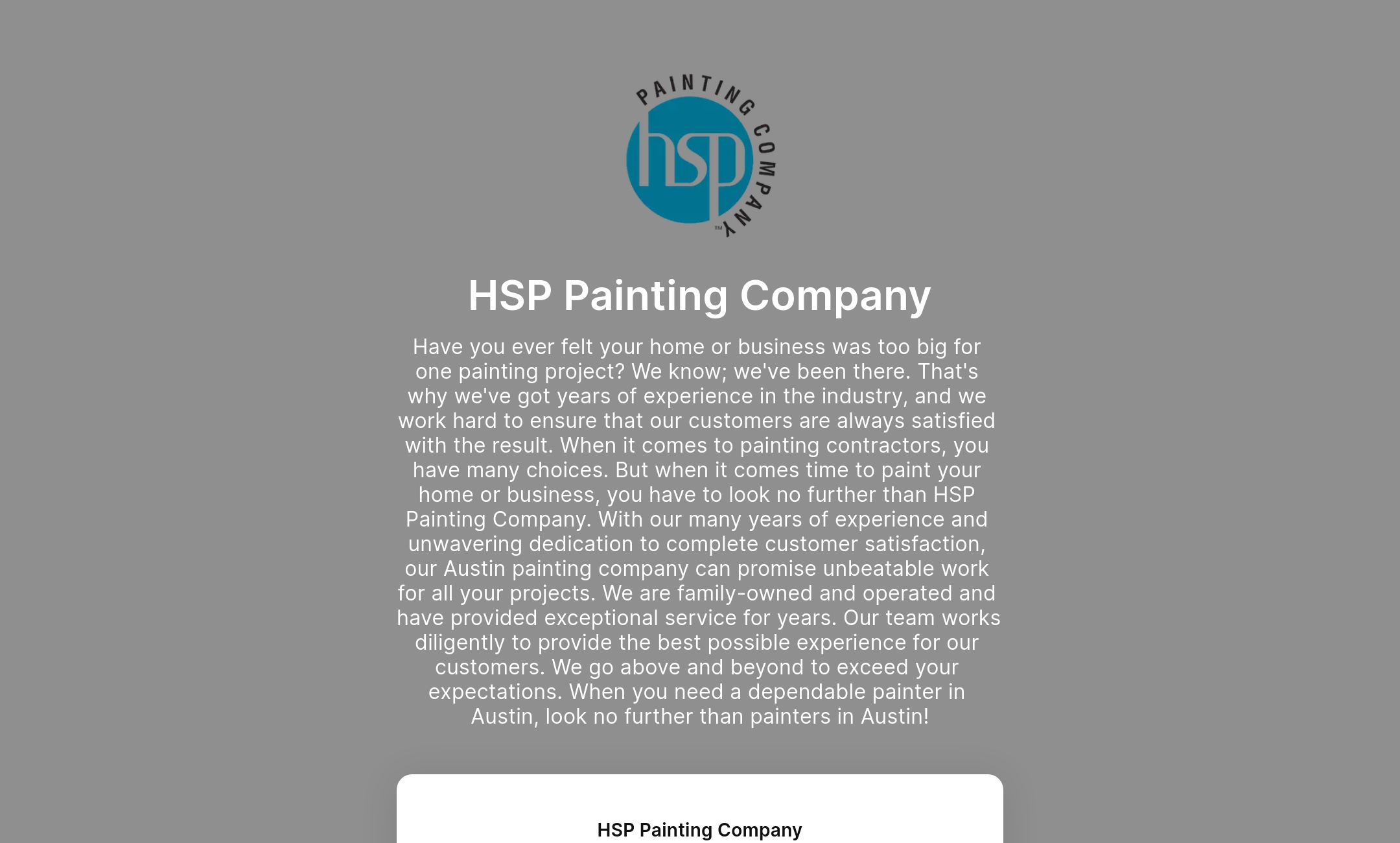 HSP Painting Company's Flowpage