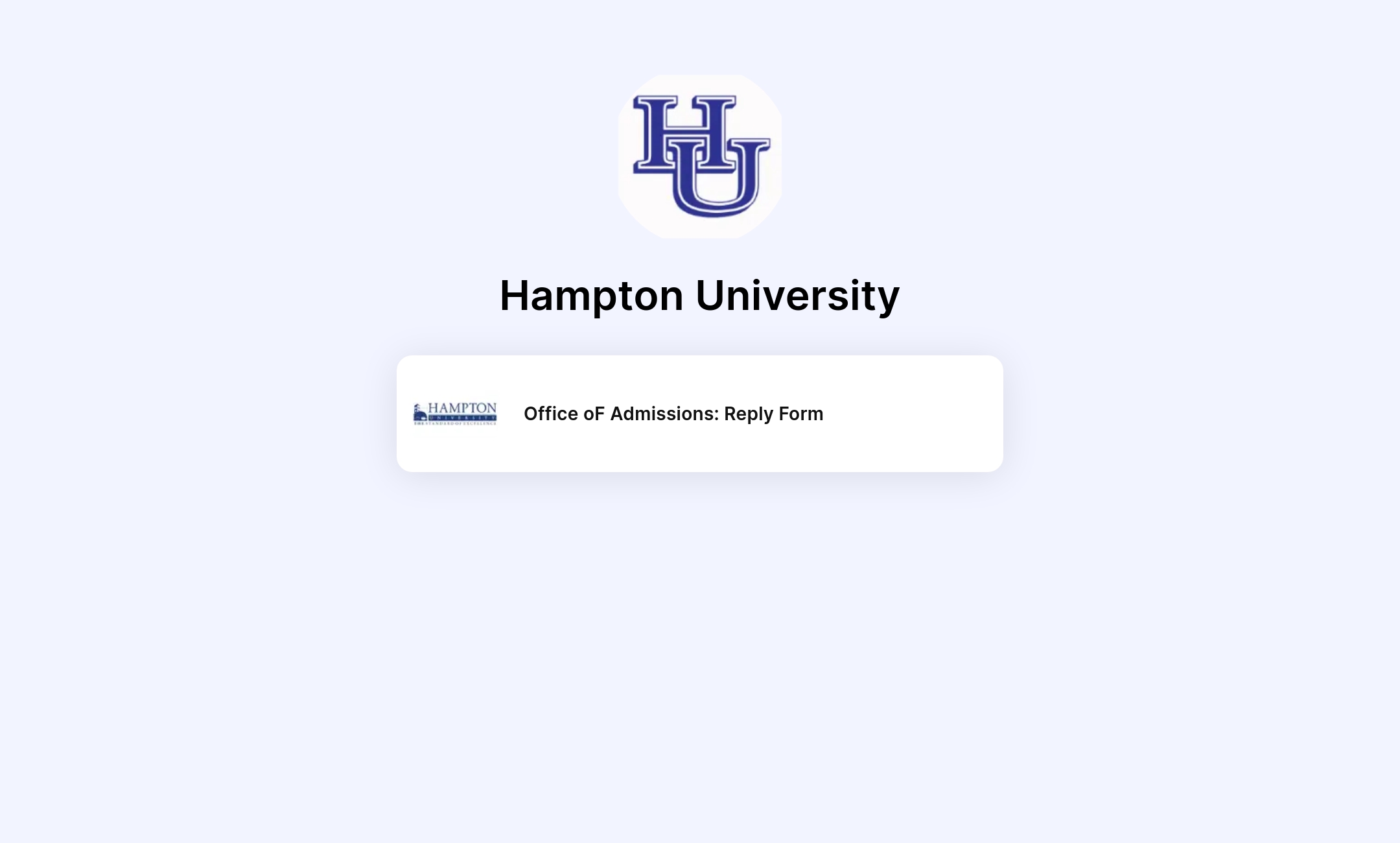 Hampton University's Flowpage