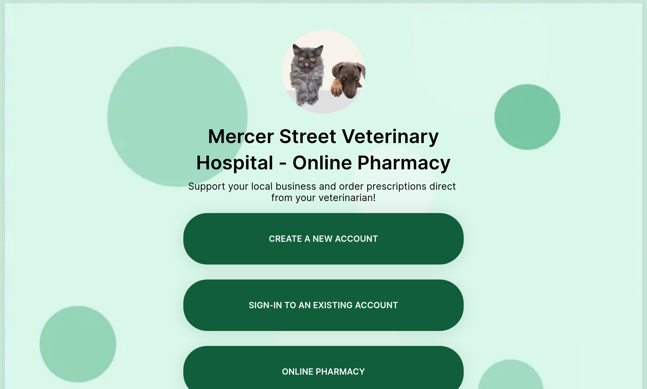 Mercer Street Veterinary Hospital Online Pharmacy's Flowpage