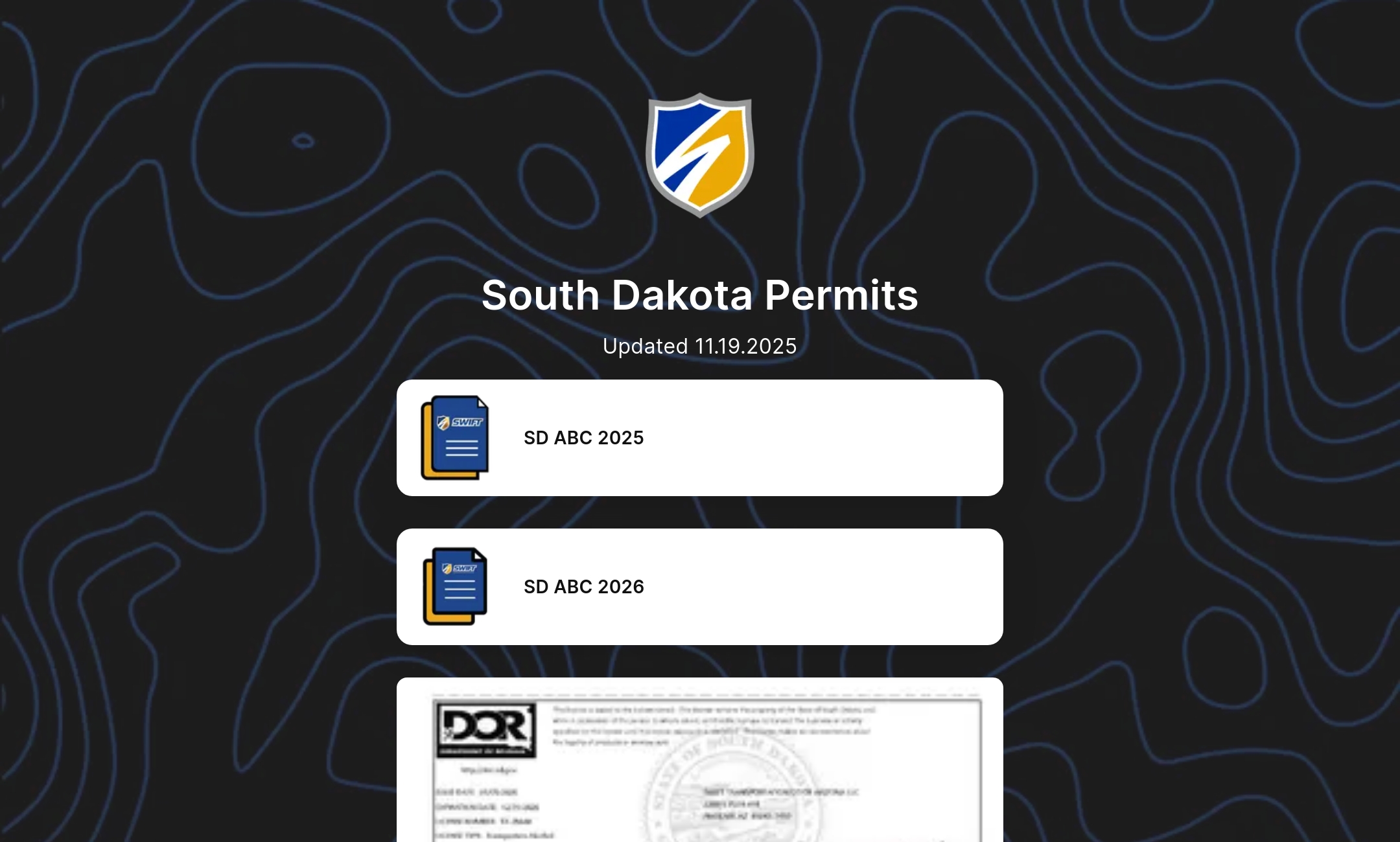 South Dakota Permits' Flowpage