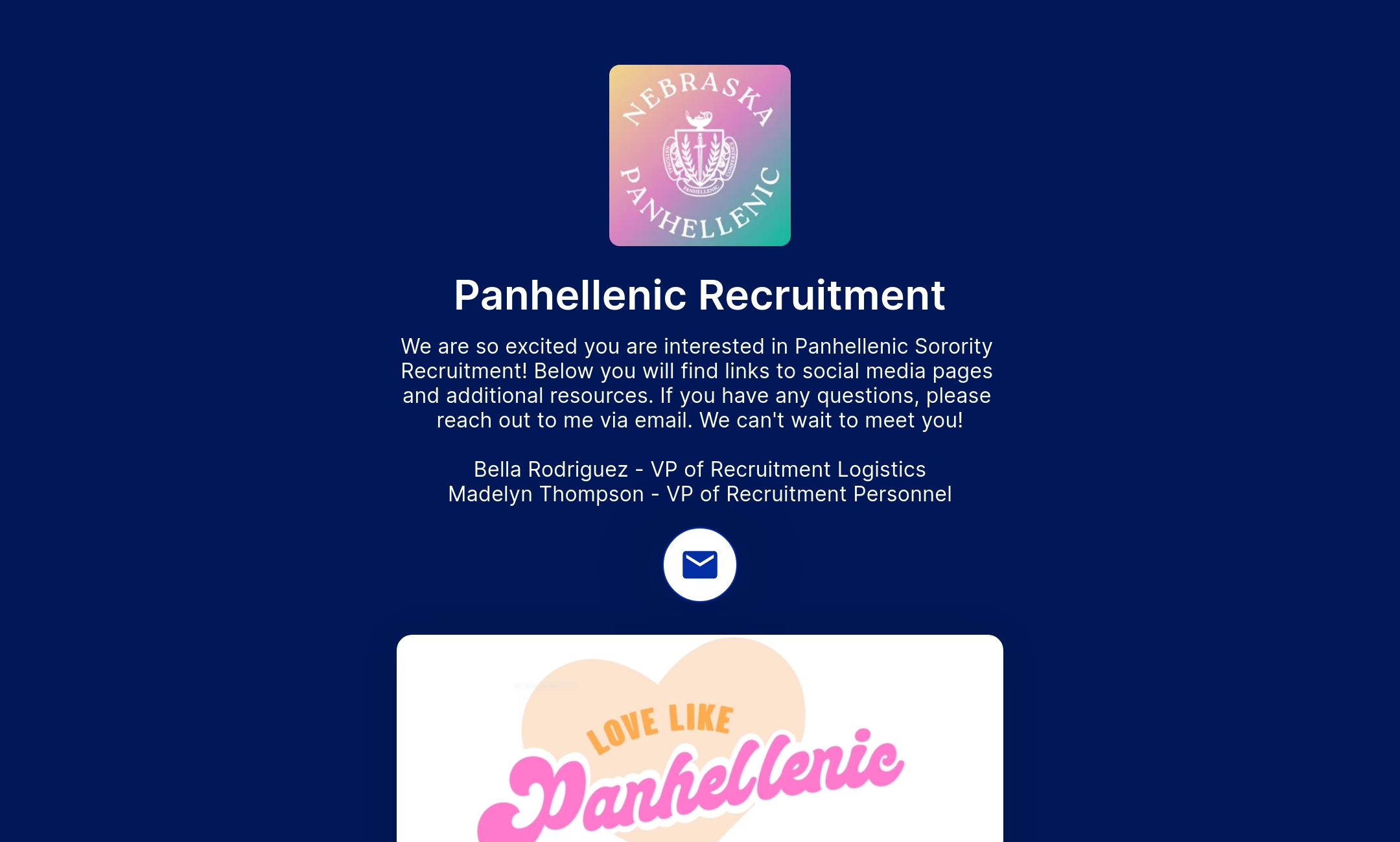 Panhellenic Recruitment's Flowpage