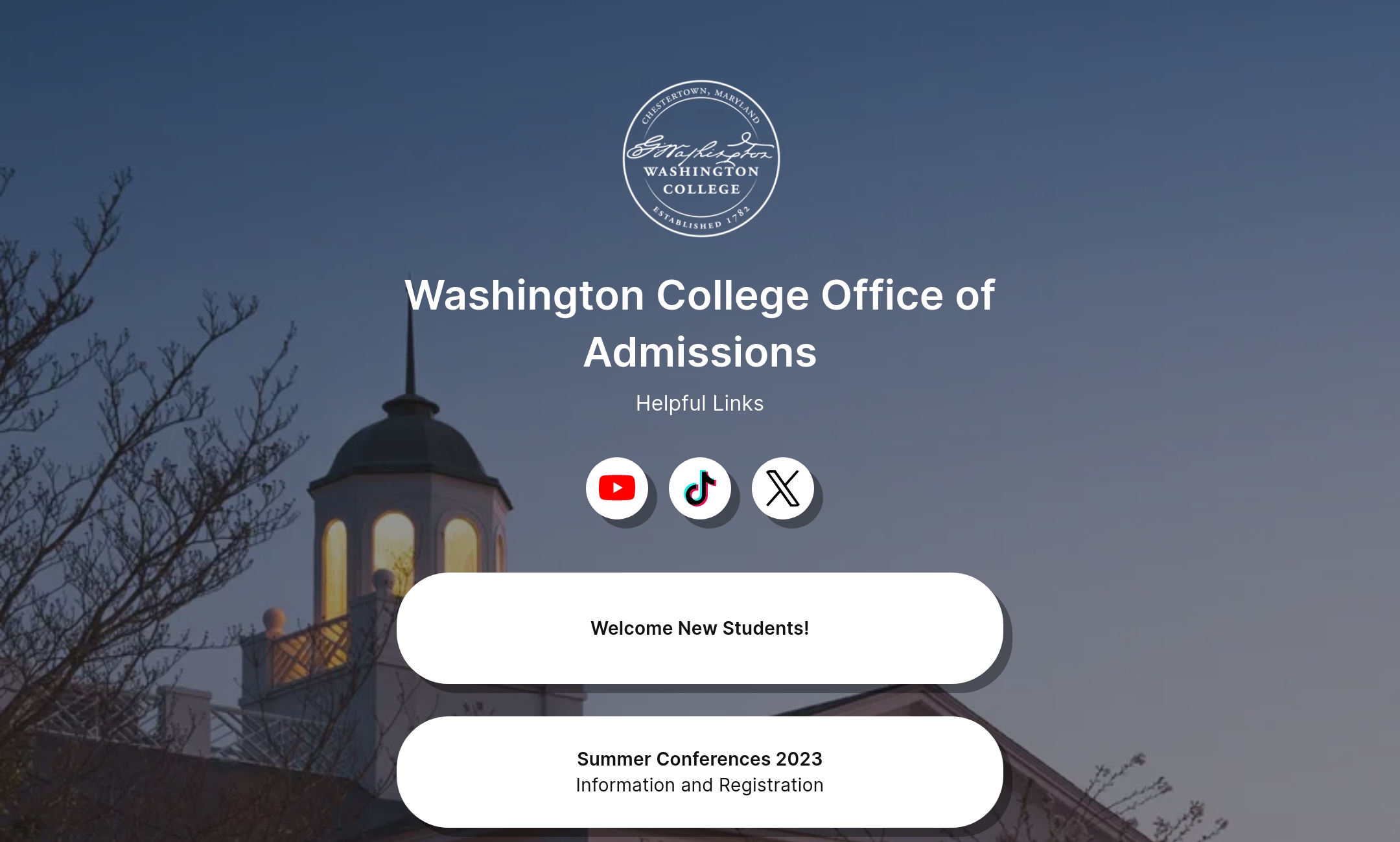 Washington College Office of Admissions' Flowpage